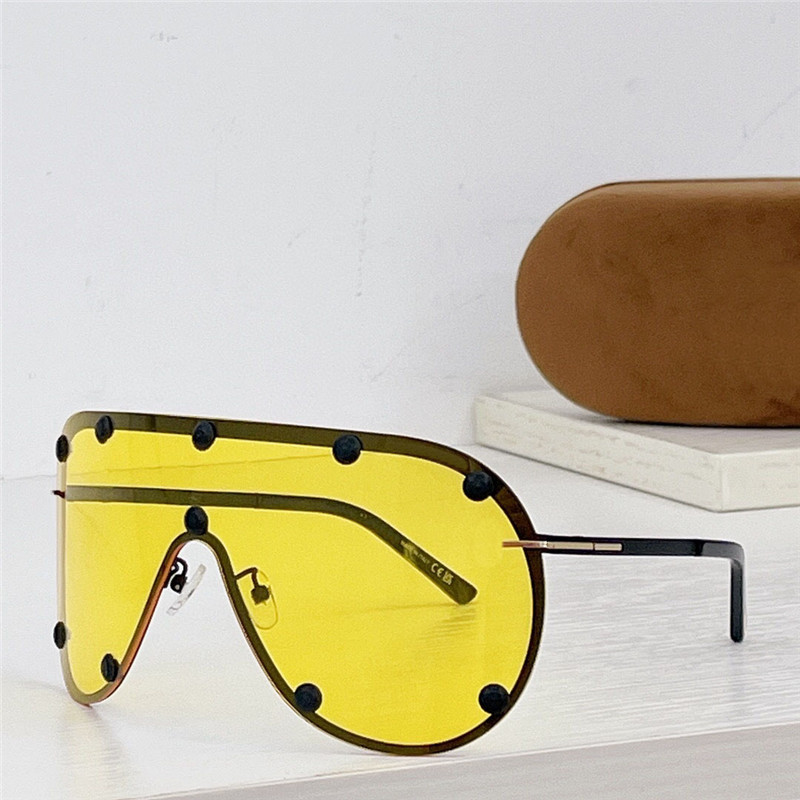 Lunettes De Soleil Rétro 80’s – Modèle Bouclier Oversize Demi-jante, UV400, Multicolore