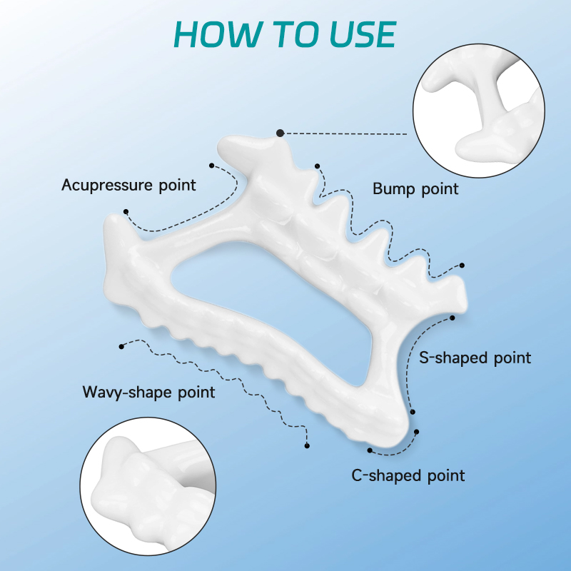 Keramik Gesichtsbehandlung Gua Sha Massage Kosmetologie Guasha Board Körper Meridian Schaberbaggermuskeln entspannen