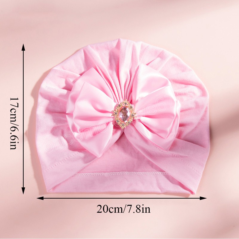 Soft Skin-friendly Infant Hats Baby Beanie Cap Girls Turban Bowknot Caps Newborn Headwrap Fashion Indian Hat