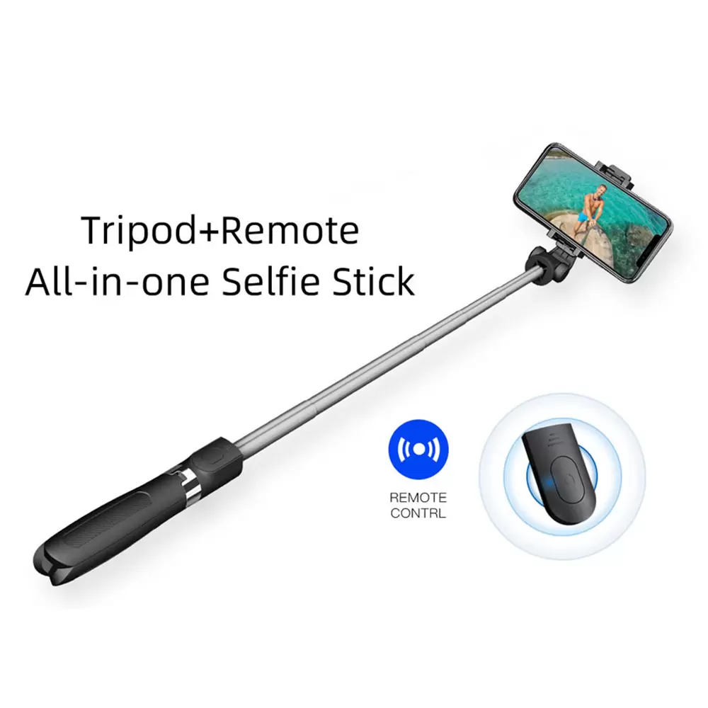 Flexible Selfie Stick Extendable Selfie Monopods with Detachable Wireless Remote Multifunctional Tripod Stand for Smartphone