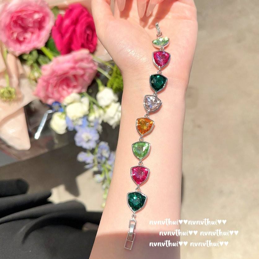 Offre spéciale Ruby Love Gem Bracelet Designer plaqué or 18 carats jaune d'oie Barbie coeur lettre Zircon bracelet hiphop bijoux cadeau