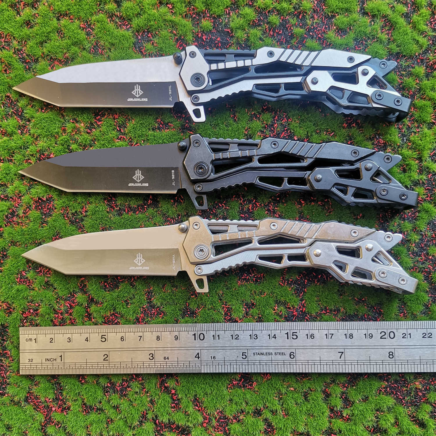 All-steel Handle Folding Knife Hunting Camping Survival Pocket Knife 58HRC High Hardness Outdoor Portable Knife