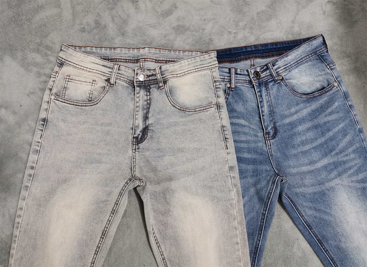 Modieuze en trendy jeans met ritsversiering, slim fit en vintage herenjeans