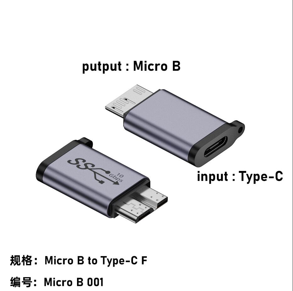 USB A/C till Micro B 3.0 Adapter 10 Gbps Super Speed ​​Data Sync Converter Type C till Microb Adapter