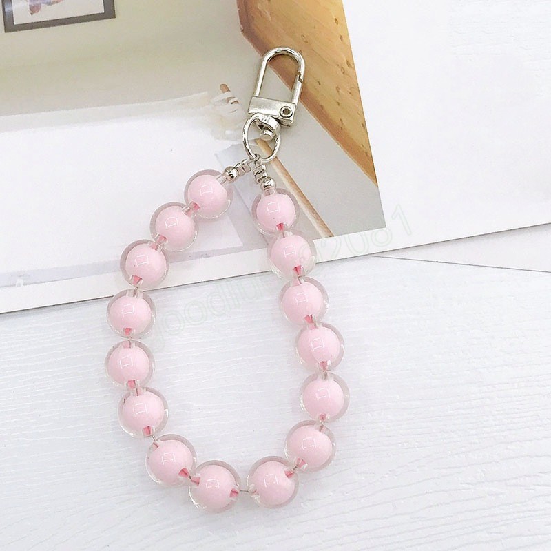 Acrylic Crystal Beads Mobile Phone Chain Straps Anti-Lost Lanyard For Women Jewelry Chain Wrist Strap Rope New