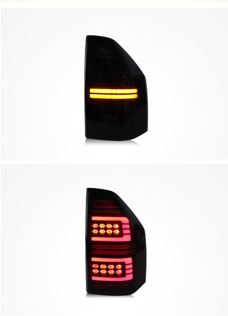 Bil Taillight för Mitsubishi Pajero V73 Bakljusmontering V77 Modifierad LED Turn Driving Light Bakre broms Omvänd ljus