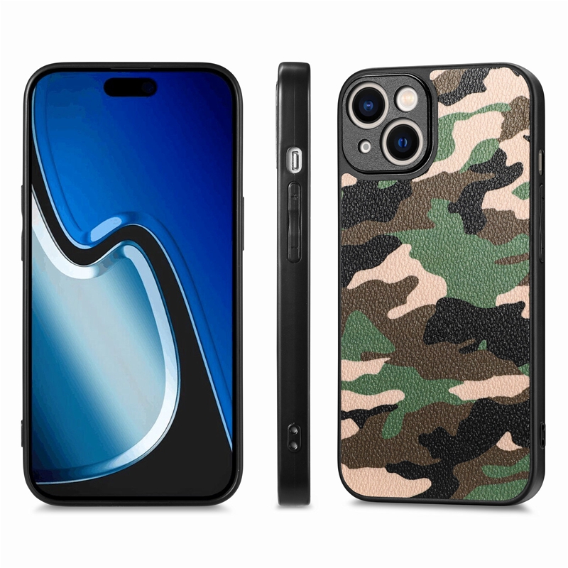 Camouflage PU Leather Cases For Iphone 15 Plus 14 Pro Max 13 12 11 XR XS X 8 6 7 Iphone15 Army Military Camo Hard PC Plastic Soft TPU Mobile Smart Phone Back Cover Skin