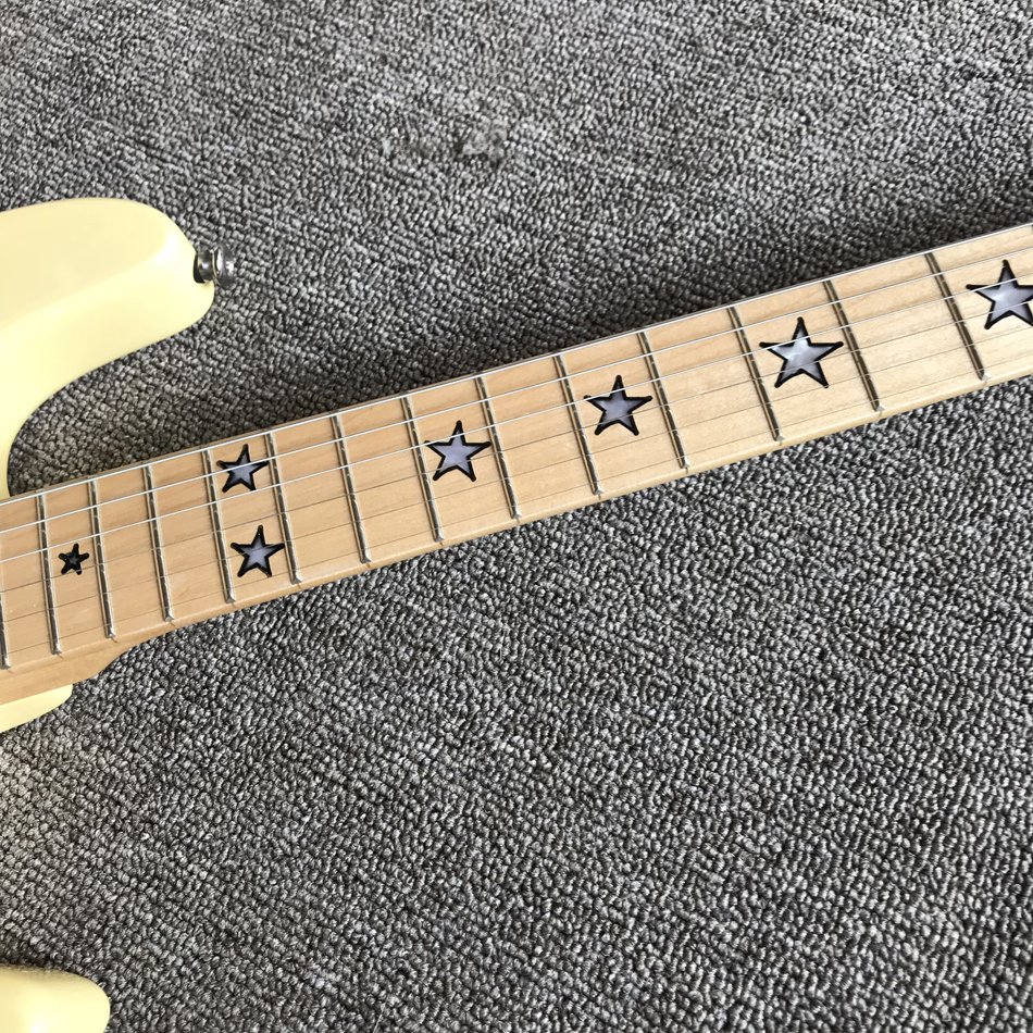 Custom Shop, сделано в Китае, электрогитара ST с двойным тремоло-бриджем, кленовая накладка на гриф, хромированная фурнитура, бесплатная доставка