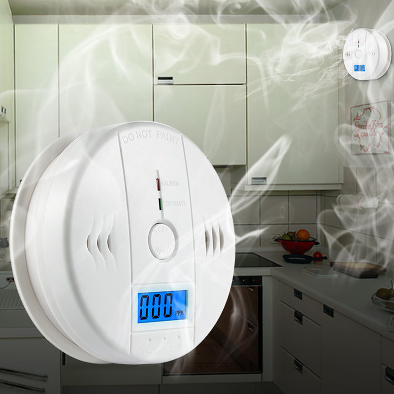 High Sensitive CO Sensor for home Wireless Carbon Monoxide Poisoning Smoke Detector Warning Alarm Detector LCD Indicator