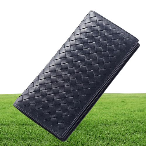 Wallets Carteira Masculina Luxurious High Grade Sheep Skin Knitting Style Men Wallet 2021 Fashion Men039s Purses Three On s9167071