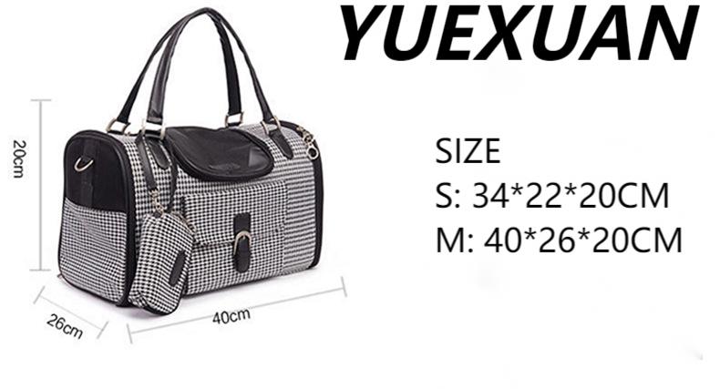 Yuexuanデザイナーファッショントートバッグ新しい通気性ポータブル猫と犬のペットバッグ