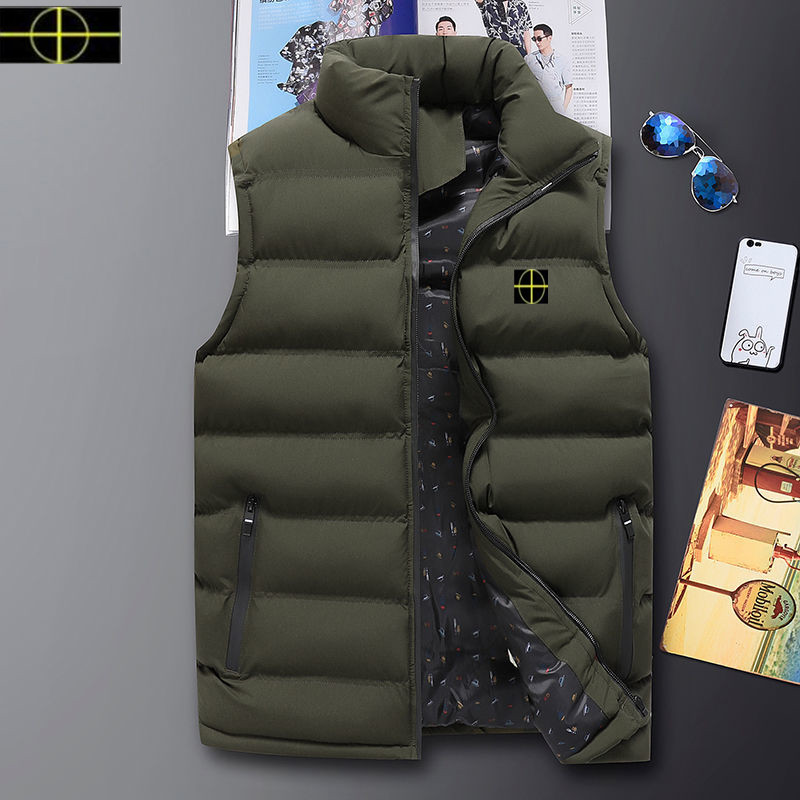 Grande taille pierre automne et hiver nouvelle mode hommes gilet île chaud hommes grand coton débardeur Top-7XL-01