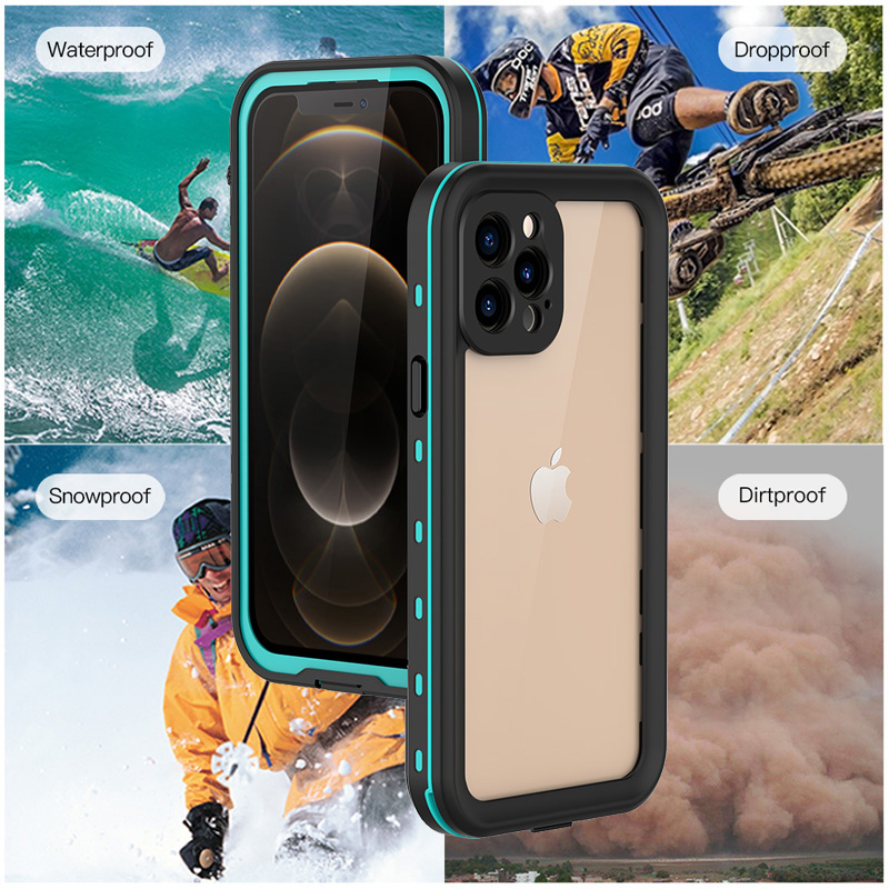 iPhone用のIP68防水15 14 13 12 11 Pro Max XS Max XR SE 678 CASE REDPEPPER CLEAR COVER DIVING DIVING DIVING DIVITION DIVITE SWISM SWISK OUTDOOR SPORTS