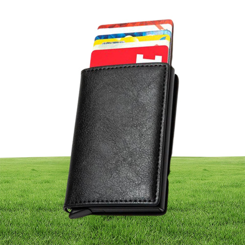 Wallets 2022 Man Women Smart Wallet Business Card Holder Aluminum Metal Credit Mini Bag Money Clip1591922