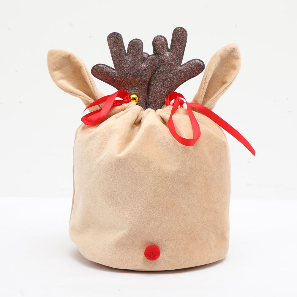 Santa Kids Candy Sack Popular Reindeer Christmas Gift Bag Christmas Colorful Gift Wrapping Bags