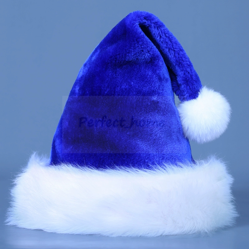 Decoraciones para fiestas navideñas Navidad Adulto Tamaño para niños Sombreros rojos, azules, verdes y negros Sombreros de decoración navideña Gorra navideña de Ocean-shipping P81