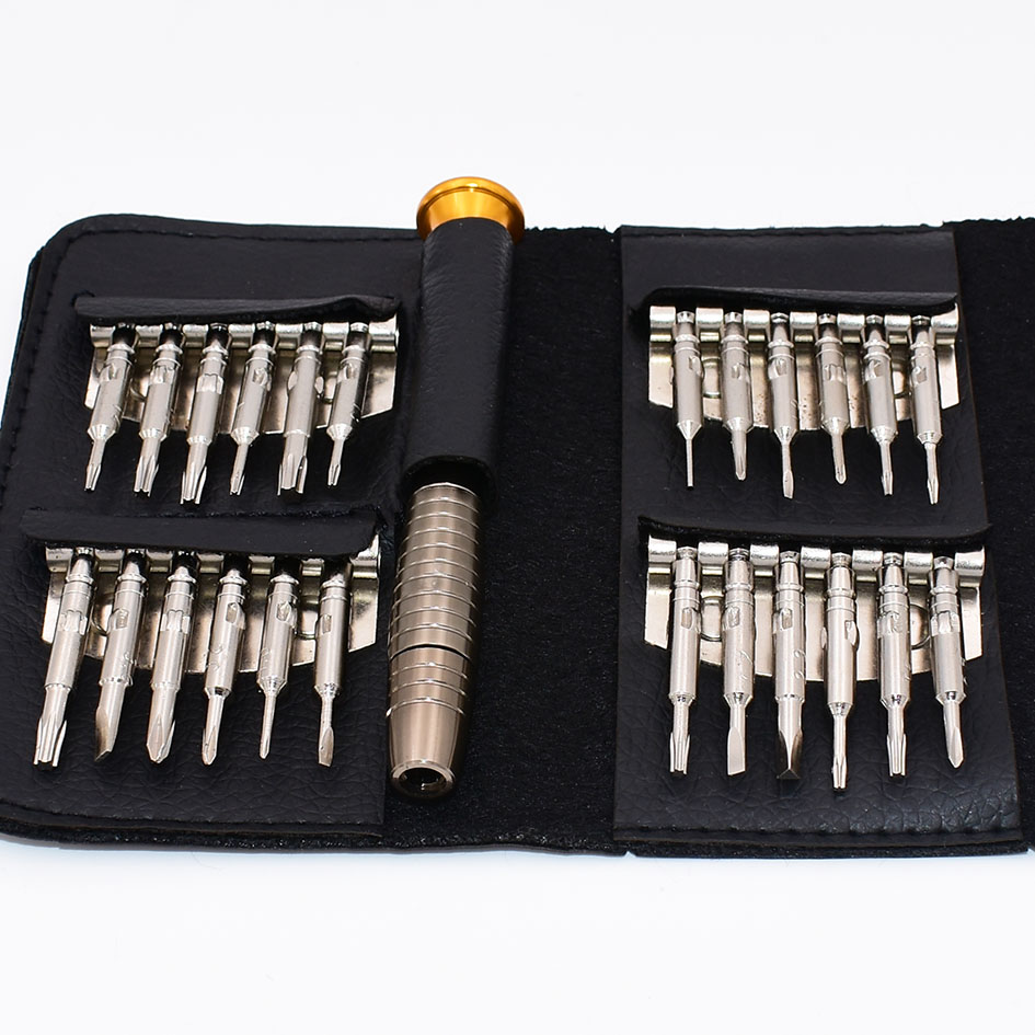 Neu mit 0,6 Y All-in-One-Torx-Bit-Set, heißer Verkauf, 25-in-1-Brieftaschen-Schraubendreher-Set für iPhone 7, Handwerkzeuge, 20 Sätze/Los