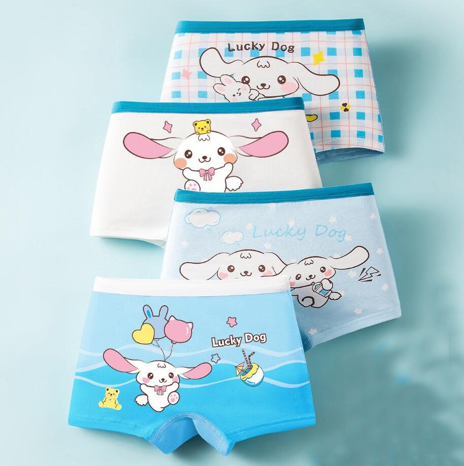 Sous-vêtements en coton pour filles, culottes mignonnes de dessin animé, pantalons doux pour filles de 3 à 15 ans, 4 pièces