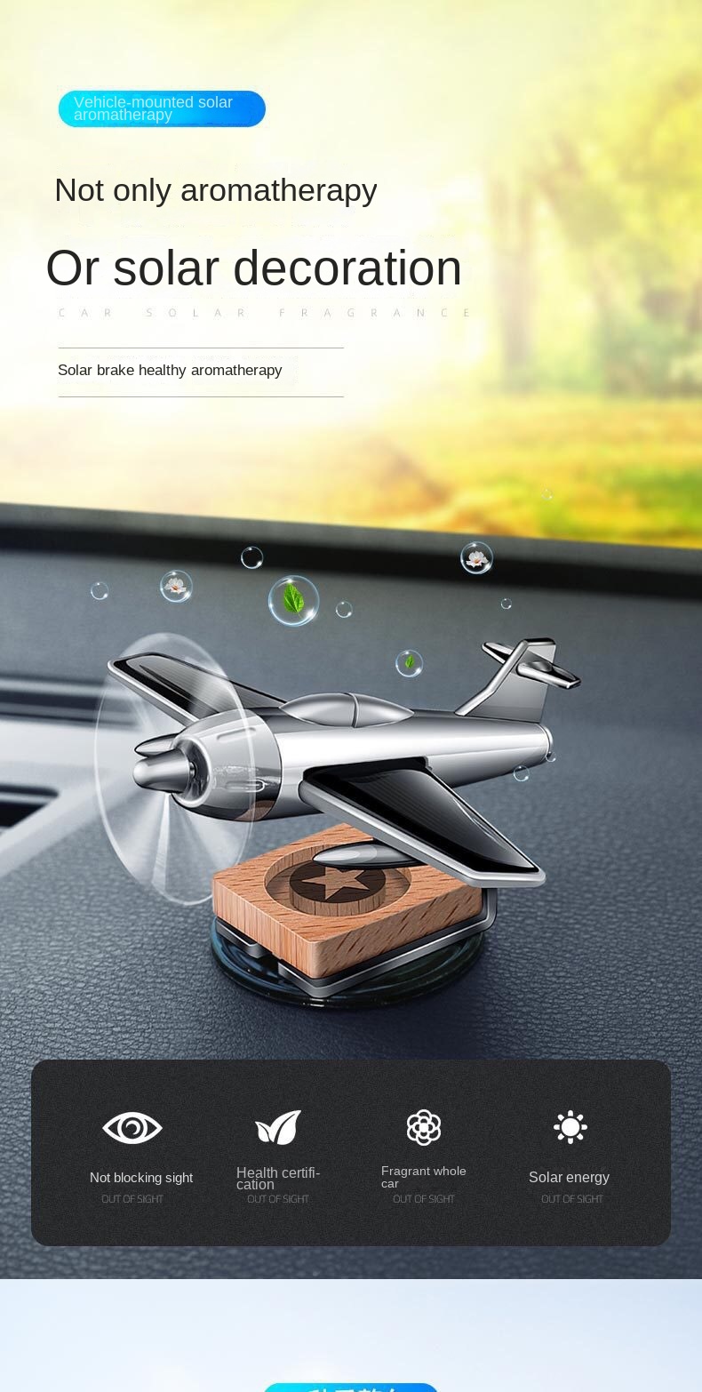 Auto Luchtverfrisser Zonne-vliegtuigen Auto-accessoire Aromatherapie Vechter Propeller Smaakstof Geur Auto Langdurige luchtfrisse auto-ornament