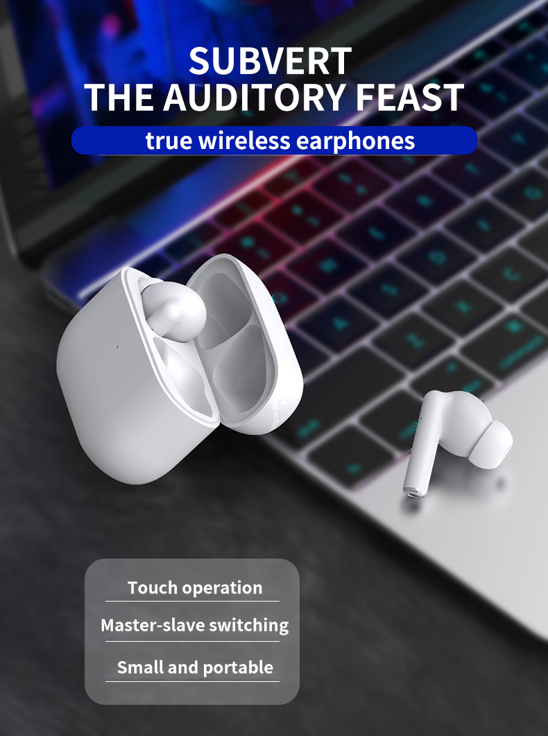 TWS Draadloze hoofdtelefoon Bluetooth-oortelefoon Touch-oordopjes In-ear Sport Handsfree headset met oplaaddoos Pro3 voor mobiele slimme mobiele telefoon