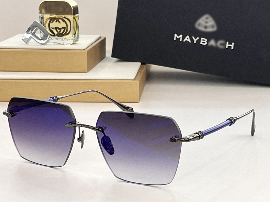 Design MayiBach sunglasses THE SKYLINEII aviator sunglasses UV400 glasses metal frame Polaroid lenses official website 1:1 high-end version metal bracket