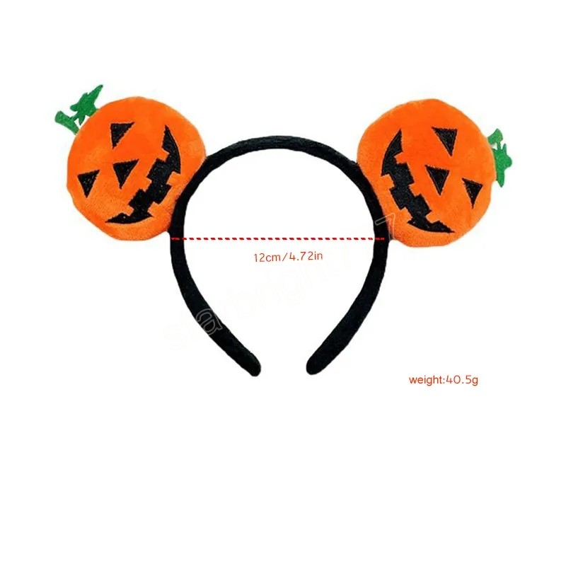 Diadema de calabaza para Halloween de 12cm, aros para el pelo para Festival para niñas, herramientas de estilismo bonitas, tocado de moda