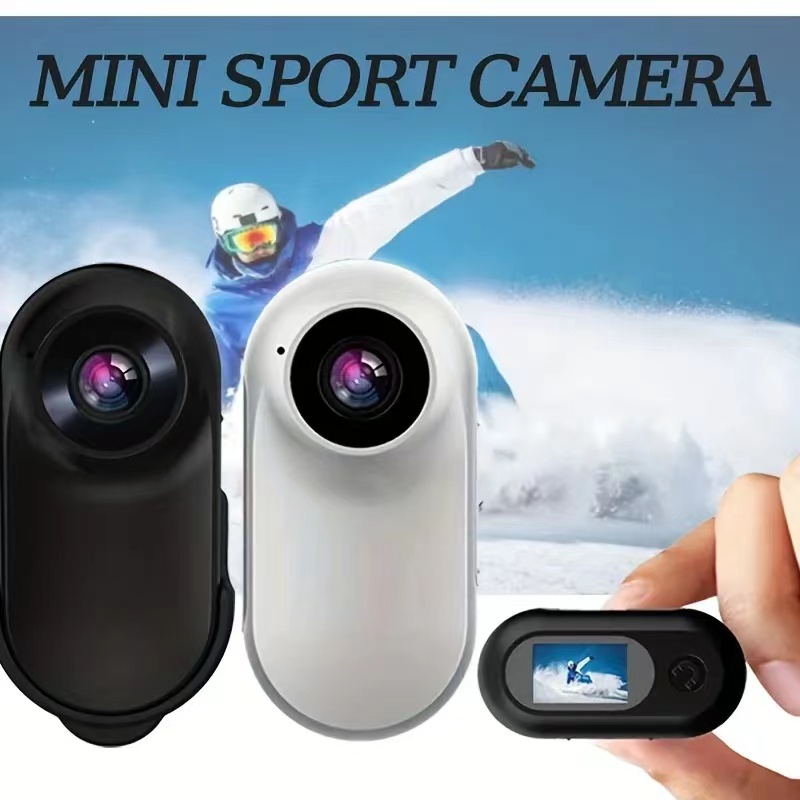 Portable 1080P Action Camera, Sport Camera, Mini Camera With 0.96inch Screen, Small Video Recorder Action Camera With EIS Stabilization, Security Camera Wearable