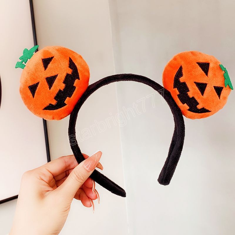 12cm Halloween Pumpkin Headband Girls Festival Hair Hoops Cute Styling Tools Bezel Headwear Fashion Headdress