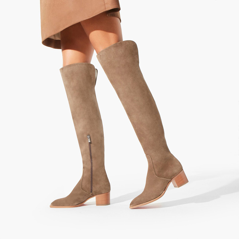 Mode Femmes Bottes Longues De Luxe Eloise Kate Botta Boot Italie Belle Fermeture Éclair En Cuir Daim Pompes Designer Casual Booty Robe De Soirée Tall Longs Booties Box EU 35-43