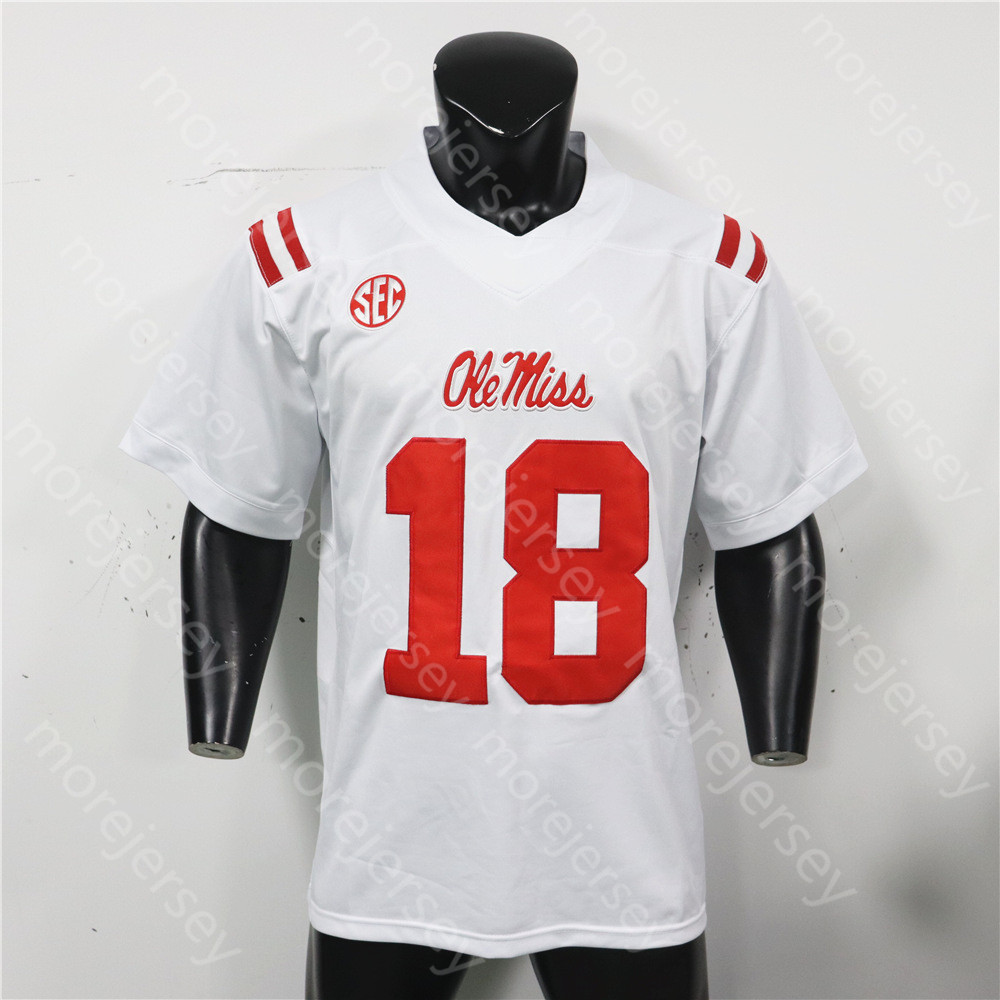 Ole Miss Rebels Futbol Jersey Koleji Jaxson Dart Quinshon Judkins Tre Harris Spencer Sanders Eli Manning Coleman Watkins Bentley IV Wade Trigg Metcalf Corral