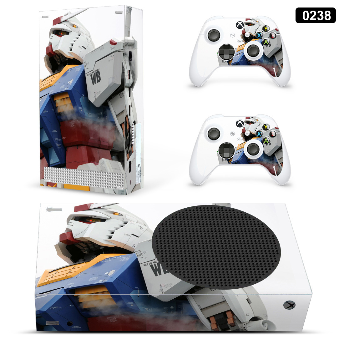 Adhesivo de cubierta protectora antiarañazos personalizable para consola de juegos Xbox Series S y 2 controladores