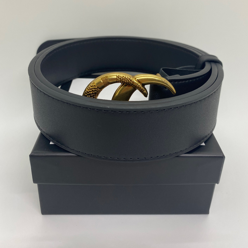 Cinture da uomo firmate Cintura da donna Cintura in ottone con fibbia dorata Cintura in vera pelle Pelle bovina di alta qualità Larghezza 2,0 cm 2,8 cm 3,4 cm 3,8 cm Lunghezza 95-125 cm Con confezione regalo