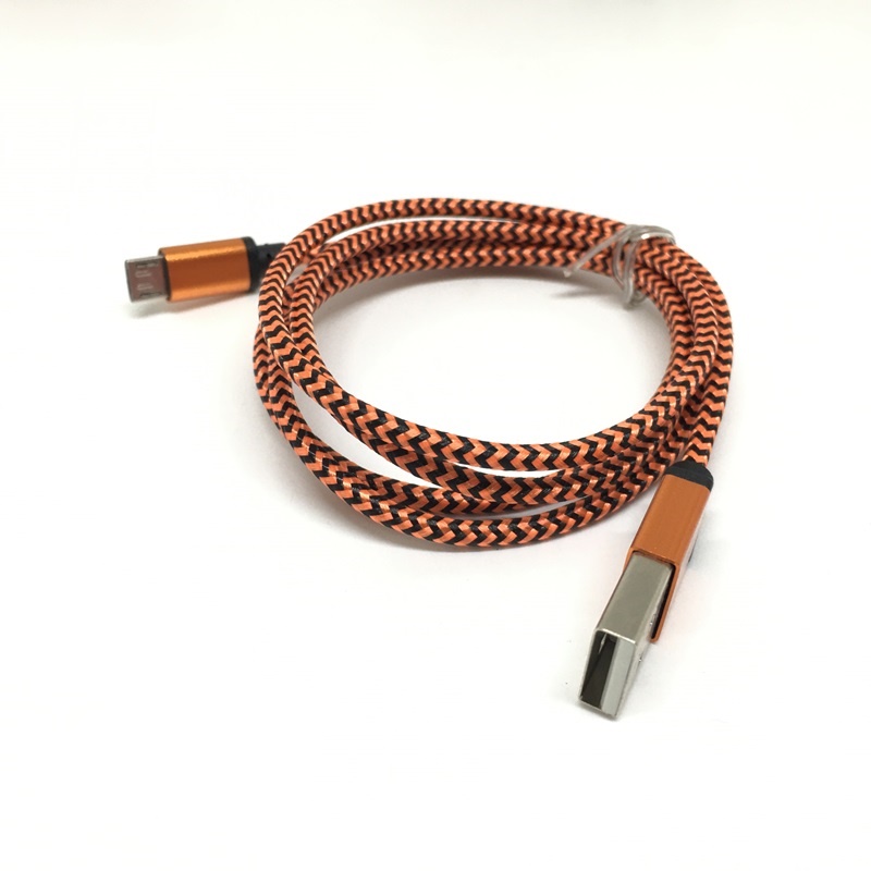 Mix Color 1M 3ft snake pattern Braided Fabric Micro USB Cable Cord Data Sync Charger Cable Cell Phone Cables for you choose