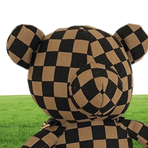 Kvällspåsar checkerboard söt duk leksak härlig tecknad björn ryggsäck väska för kvinnor skolväska flickor pojkar dagis födelsedag gi8706058
