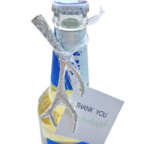 Bag Parts Silver Antler Bottle Opener Favors for wedding bridal shower guests return gifts6645911