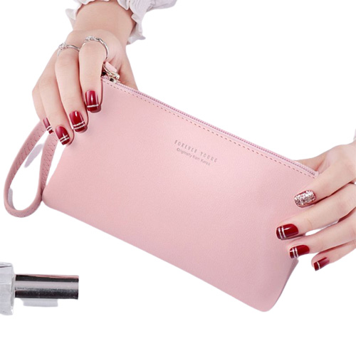 2020 Fashion Women PU Leer Purset Polstlet Zipper Wallet Handtas ENVELOPE TELEFOON KLEUT KOPPELEN VOOR DRAME MINTE PORSEN 5191081