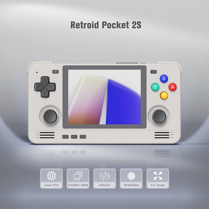Retroid bolso 2s 3.5 Polegada tela de toque jogador portátil android 11 4000mah console de videogame portátil wifi 3d hall sticks