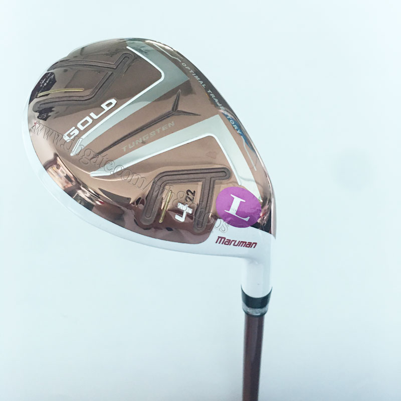 Frauen rechtshändige Maruman Golf Clubs Shuttle Gold Golf Hybrids Holz 4/22 Loft L Flex Graphitwelle