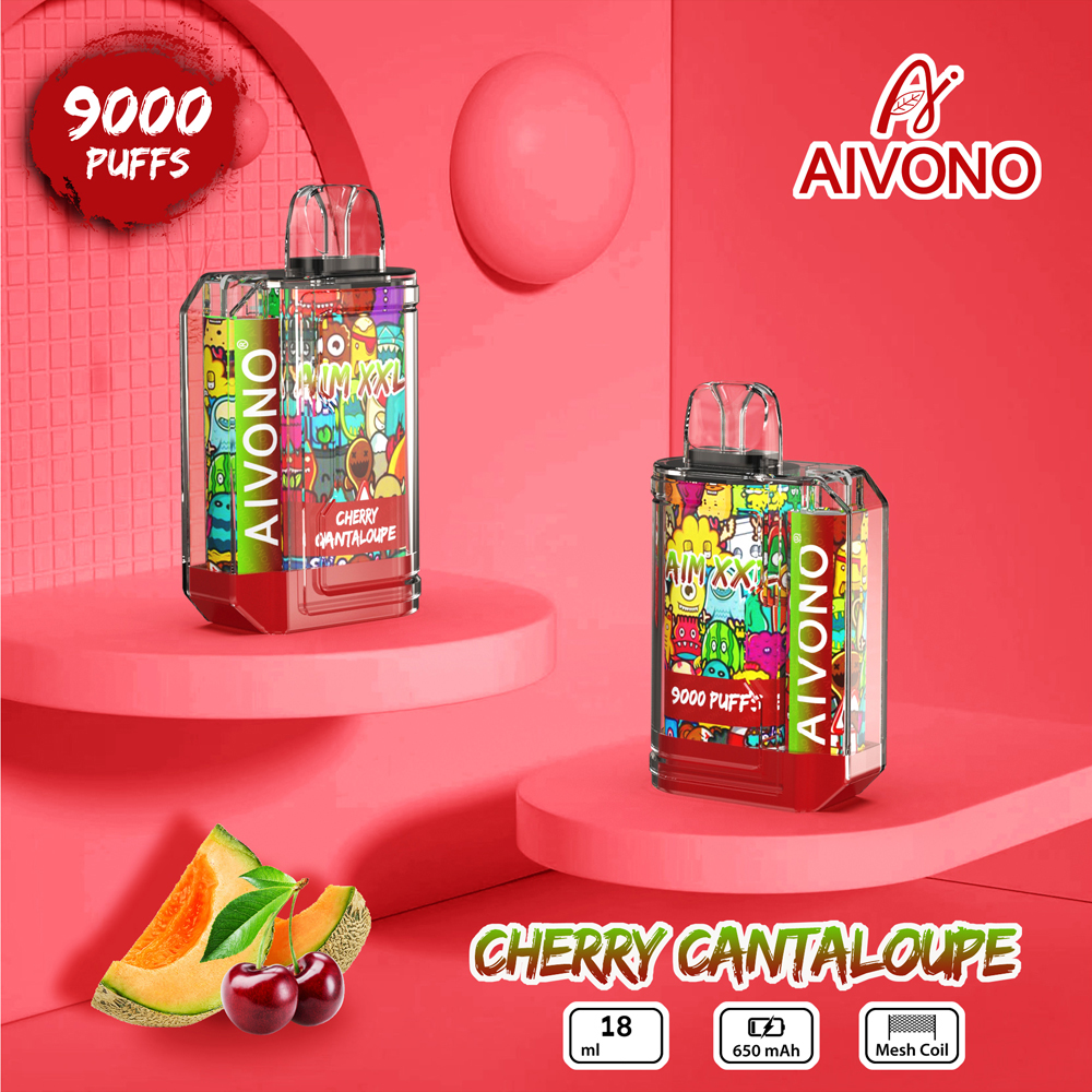 Original AIVONO AIM XXL 9000 Puffs Smart Vape E Cigeratte Vape com 19ml de capacidade 650mAh Bateria recarregável Caneta de barra de cristal Bom fabricante