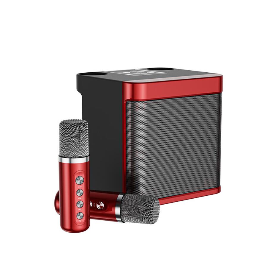 High Power 100W YS-203 Portable Professional Dual Microphone Suit Bluetooth Speaker Smart External Family Party Karaoke