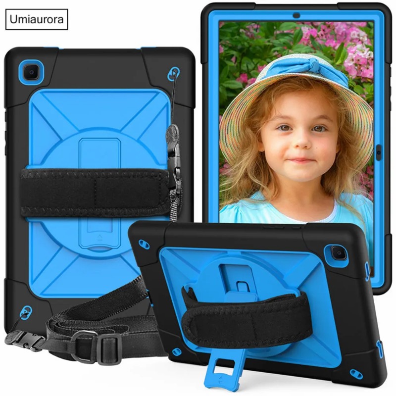 Shockproof Kids Safe PC Silicon Hybrid Stand Tablet Cover For Samsung Galaxy Tab A 8.0 2019 SM-T290 SM-T295 Shoulder Strap Case
