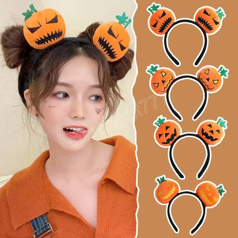 12cm Halloween Pumpkin Headband Girls Festival Hair Hoops Cute Styling Tools Bezel Headwear Fashion Headdress