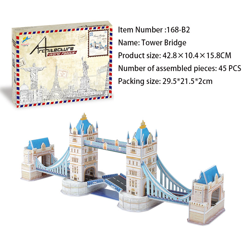 3D-Puzzle, Touristenattraktion, Modellwelt, Gebäude, Kinderpuzzle, Spielzeug zum Selbermachen