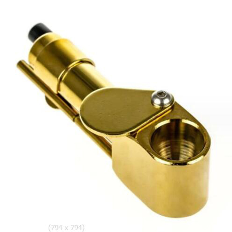 Metal Smoking Pipe 84mm Gold Brass Mini Pipes Portable Removable Water Pipe For Smoke Tobacco Dry Herb Pipe Smoking Accessories Tool