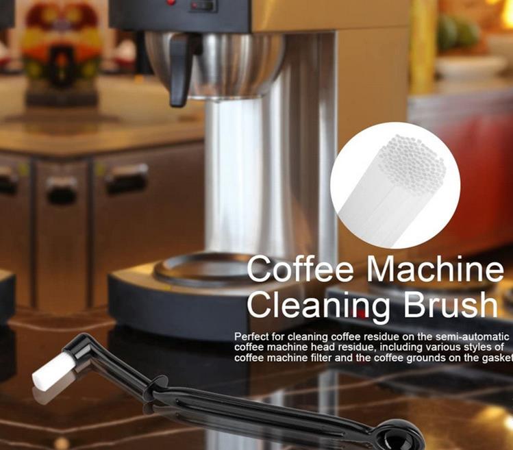 Fabrik Kaffeemaschine Bürstenreiniger Nylon Espresso Reinigungswerkzeug mit Löffel Home Kitchen SN4469