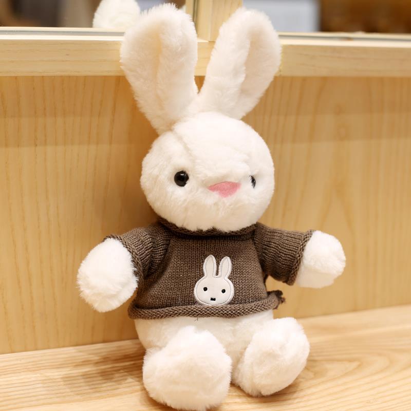 Lindo muñeco de conejo pequeño, muñeco de conejo, juguete de peluche, muñeco de tela de conejo relajante, regalo de cumpleaños para novia