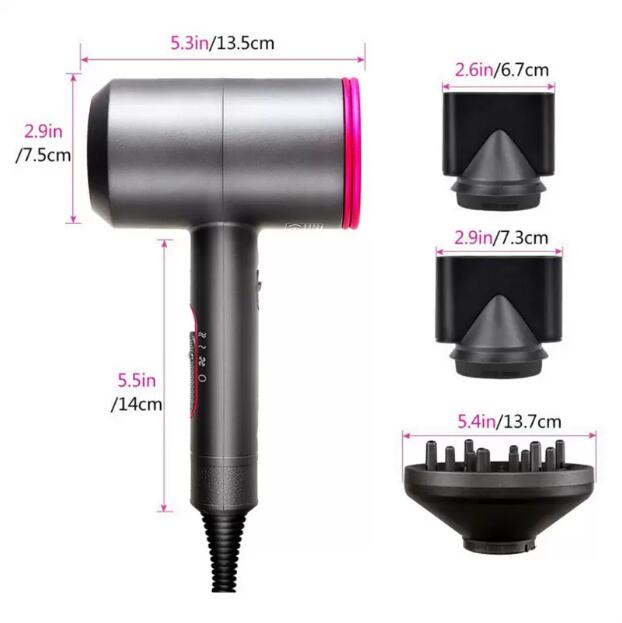 Light luxury Anion hair dryer Professional hot air and cold air hair dryer temperature care quickly dry hair at will switch