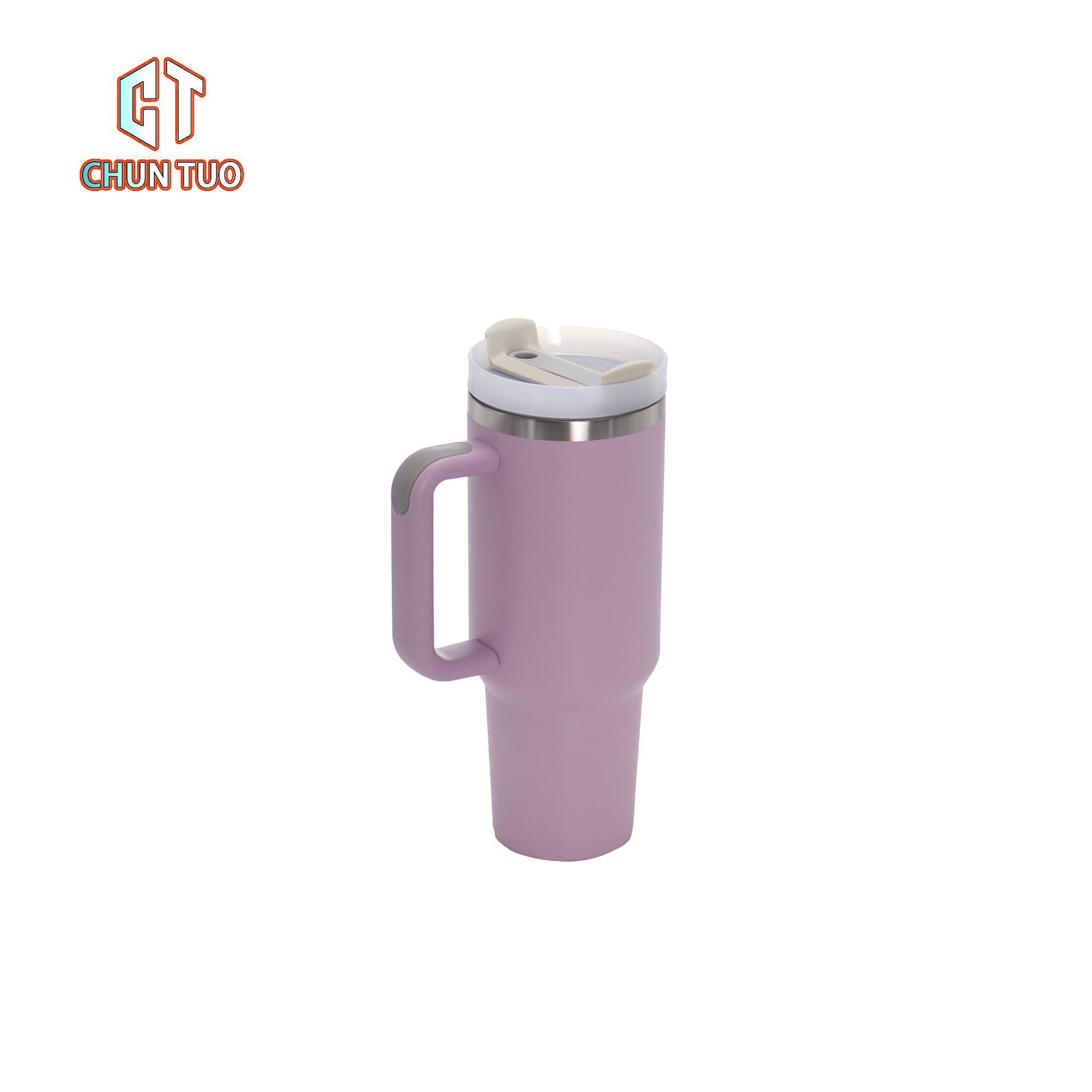 NEW 2.0 40oz stainless steel tumbler with handle lid straw big capacity beer mug water bottle powder coating outdoor camping cup Second generation