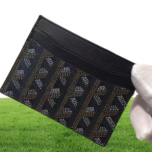 Fashion Designer Card Holder Wallet Classic Womens Black Leather Texture Purses Luxury Green Double Sided Credit Cards Coin Purse 8494506