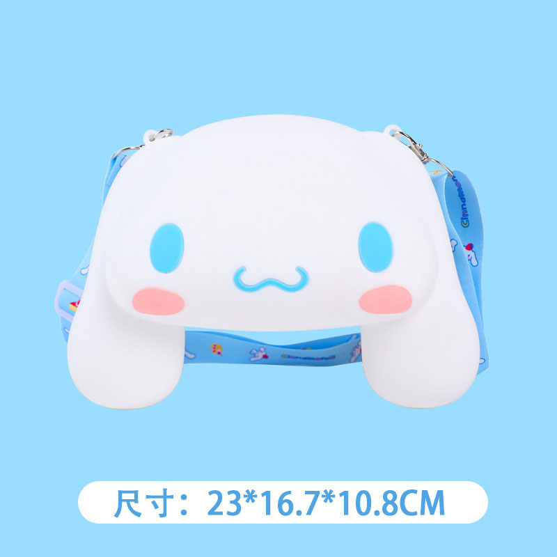 Portamonete bambini in silicone Kunomi Melody, borsa Genki Big Head, borsa a tracolla singola